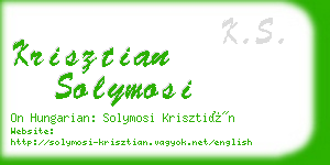 krisztian solymosi business card